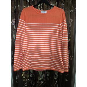 Pura Cashmere Striped Sweater Size Medium